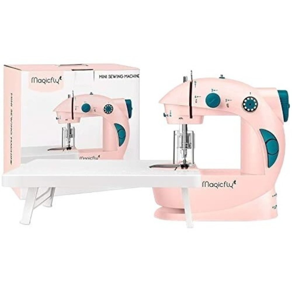 Magicfly Mini Sewing Machine for Beginner Pink & Turquoise